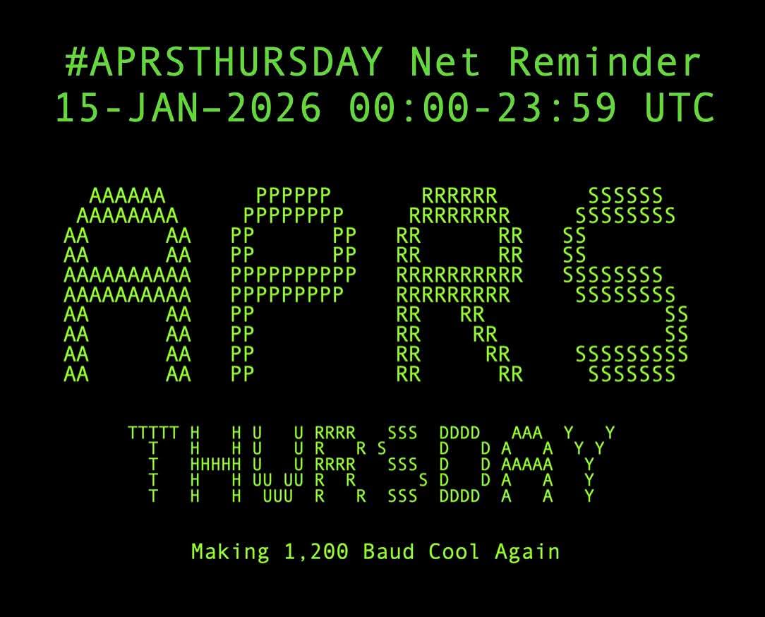hamradiovin's tweet photo. Сьогодні четвер, отже не забудьте приєднатися до APRSTHURSDAY net (00:00 - 23:59 UTC) що проводиться в мережі APRS 🌐 144.8 МГц

Підєднатися: 
Destination Station = ANSRVR

Що писати: Message body = CQ [space] HOTG [space] your text check-in message of choice https://t.co/jDC5csvrAw