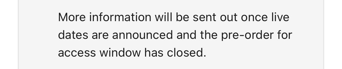 “More information will be sent out once live dates are announced” HARRY STYLES TOUR CONFIRMED AAH