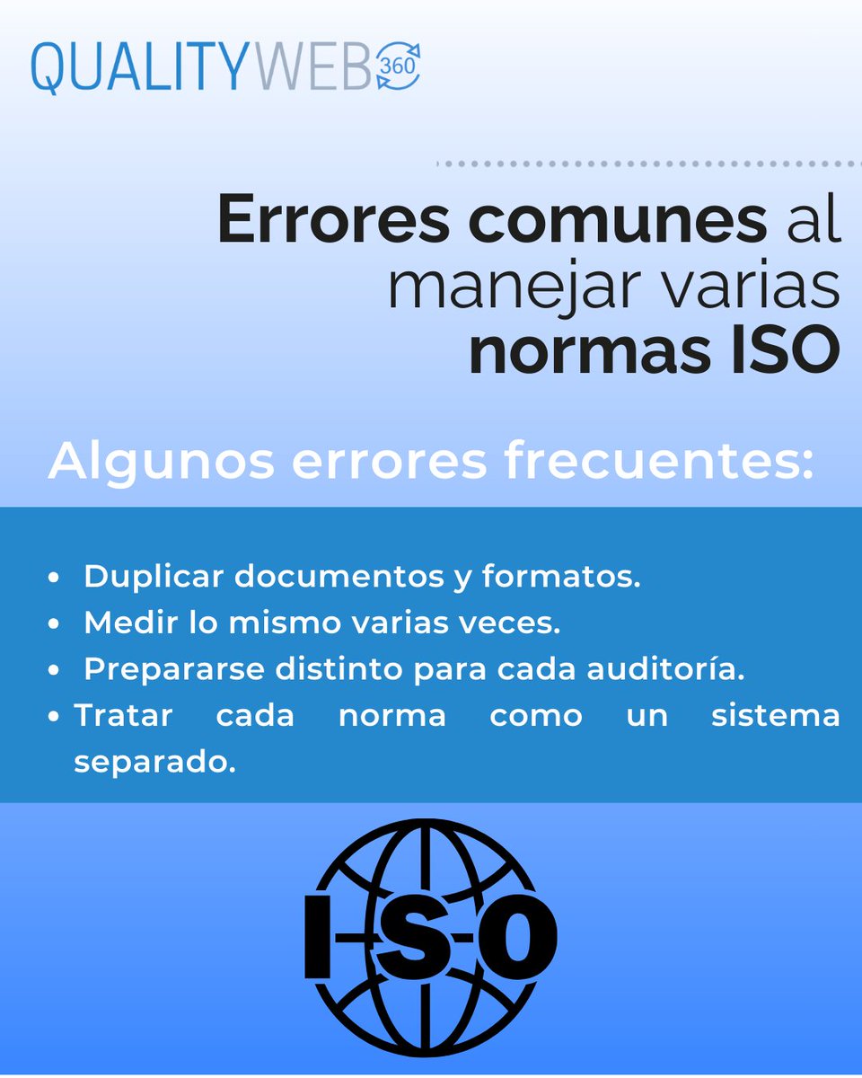 📊 Manejar varias normas ISO no debería significar más trabajo.
La clave está en integrar, no en multiplicar.

#NormasISO #GestiónDeCalidad #ISO9001 #SistemaIntegrado #MejoraContinua