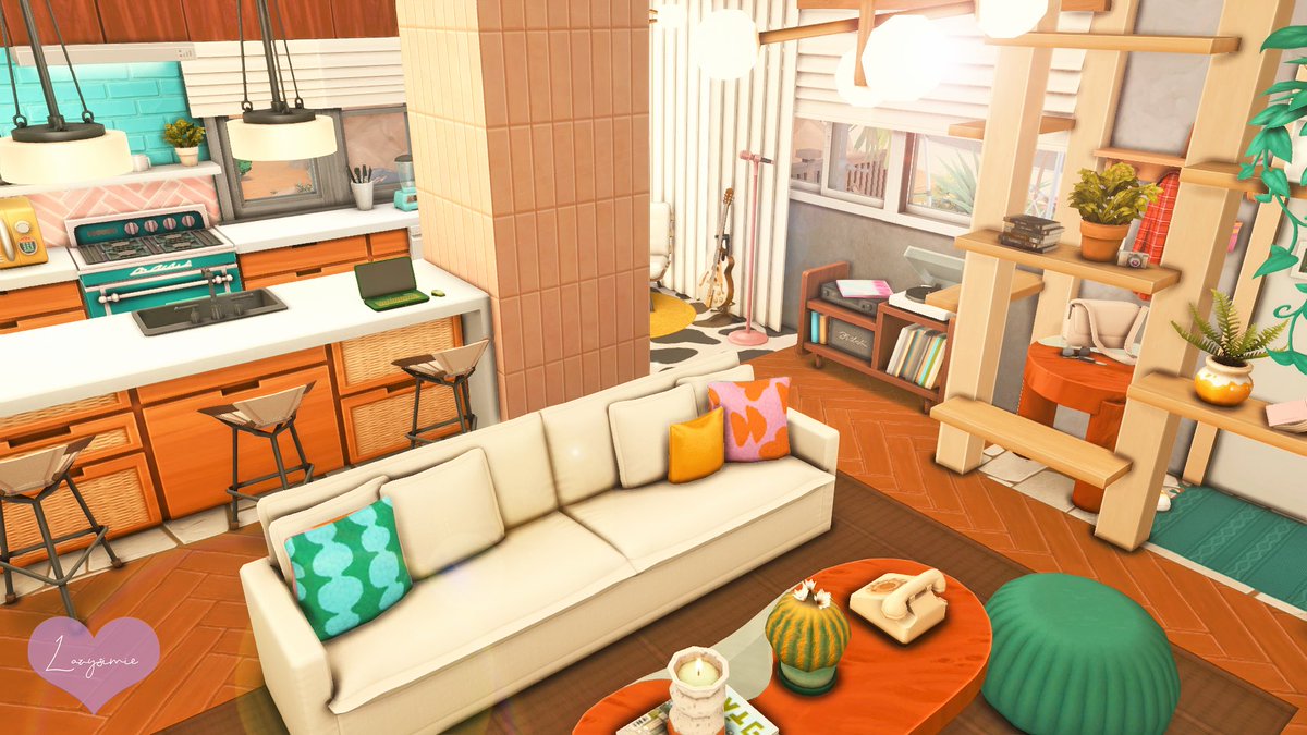 lazysimie's tweet photo. Musicians’ Retro Bungalow 🎼🩷

♡ l Gallery ID: Lazysimie
♡ l No CC

#TheSims #TheSims4  #simsbuilds #BaseGame #OasisSprings #ShowUsYourBuilds #ts4 @TheSims https://t.co/dhWe6uve5F