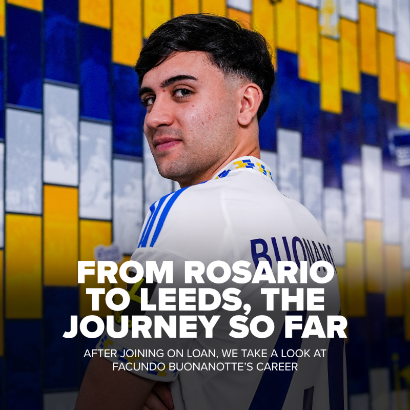LUFC's tweet photo. 🇦🇷 From Rosario to Leeds, we take a look at Facundo Buonanotte's journey so far
