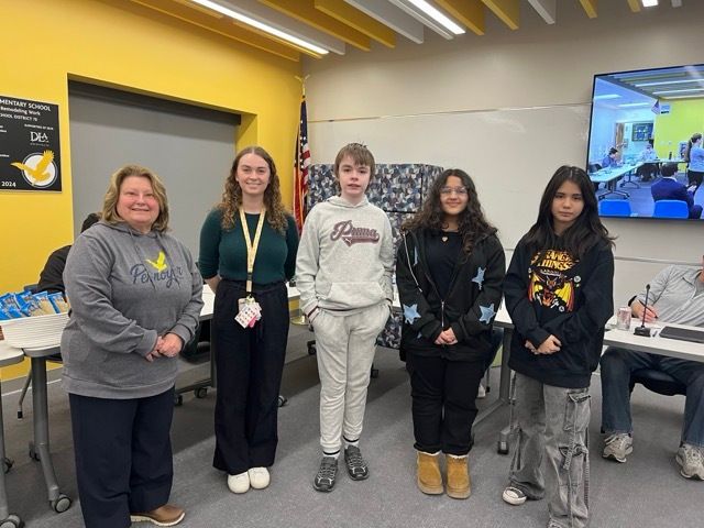 Students from the Pennoyer Art Club presented at last night's Board of Education Meeting.  They displayed their artwork and shared with the Board their amazing talent.  Thank you Ms. Wood for all the great work you are doing with our Pennoyer students!  #PennoyerPride 🎨 💙 💛 🖌️