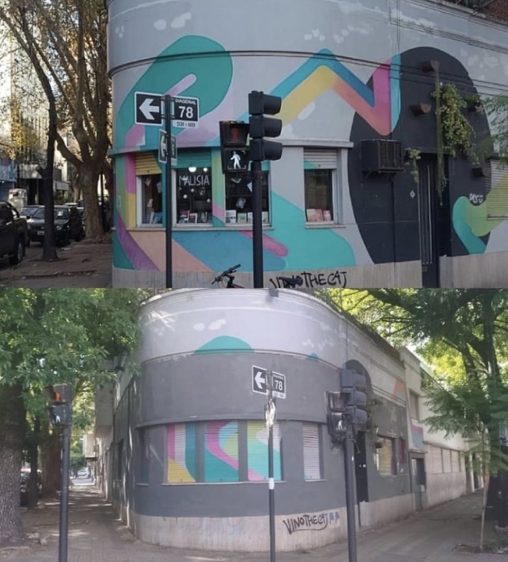 El nivel d munipa q tenés q ser para no pensar 2 segundos antes d hacer esta barbaridad. Sin autorización ni aviso previo, les arruinaron la fachada del local.