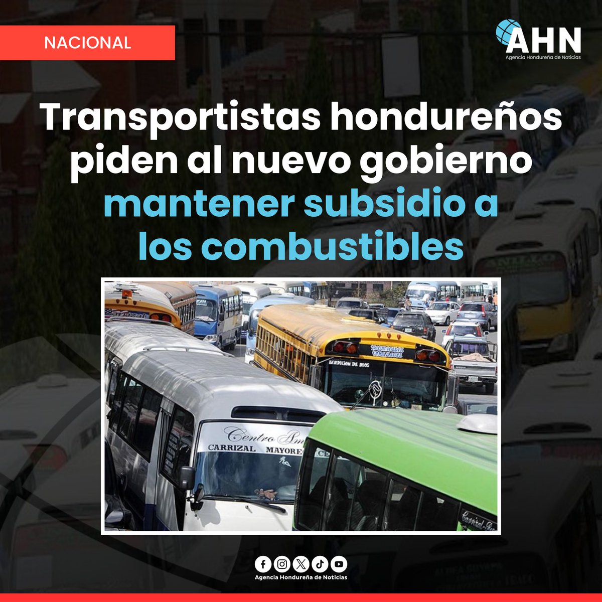 AHNoficial's tweet photo. #Nacional || El dirigente del transporte Wilmer Cálix exhortó al nuevo Gobierno de Honduras a mantener el subsidio a los combustibles, al considerar que se trata de una medida que beneficia directamente a la población.

➡️ https://t.co/7n08vSoKRL https://t.co/OunHOsQs4M