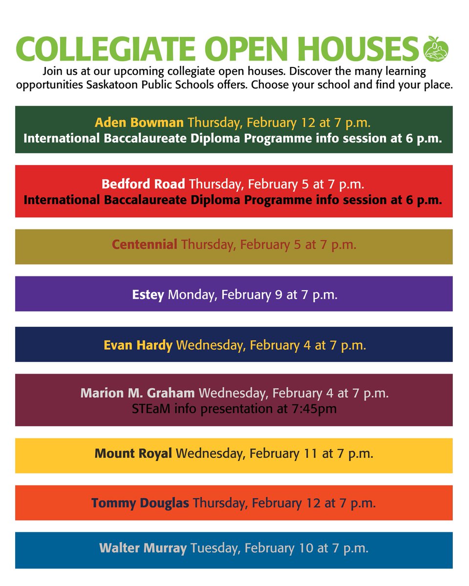 Collegiate open houses are coming soon! 👇🙌