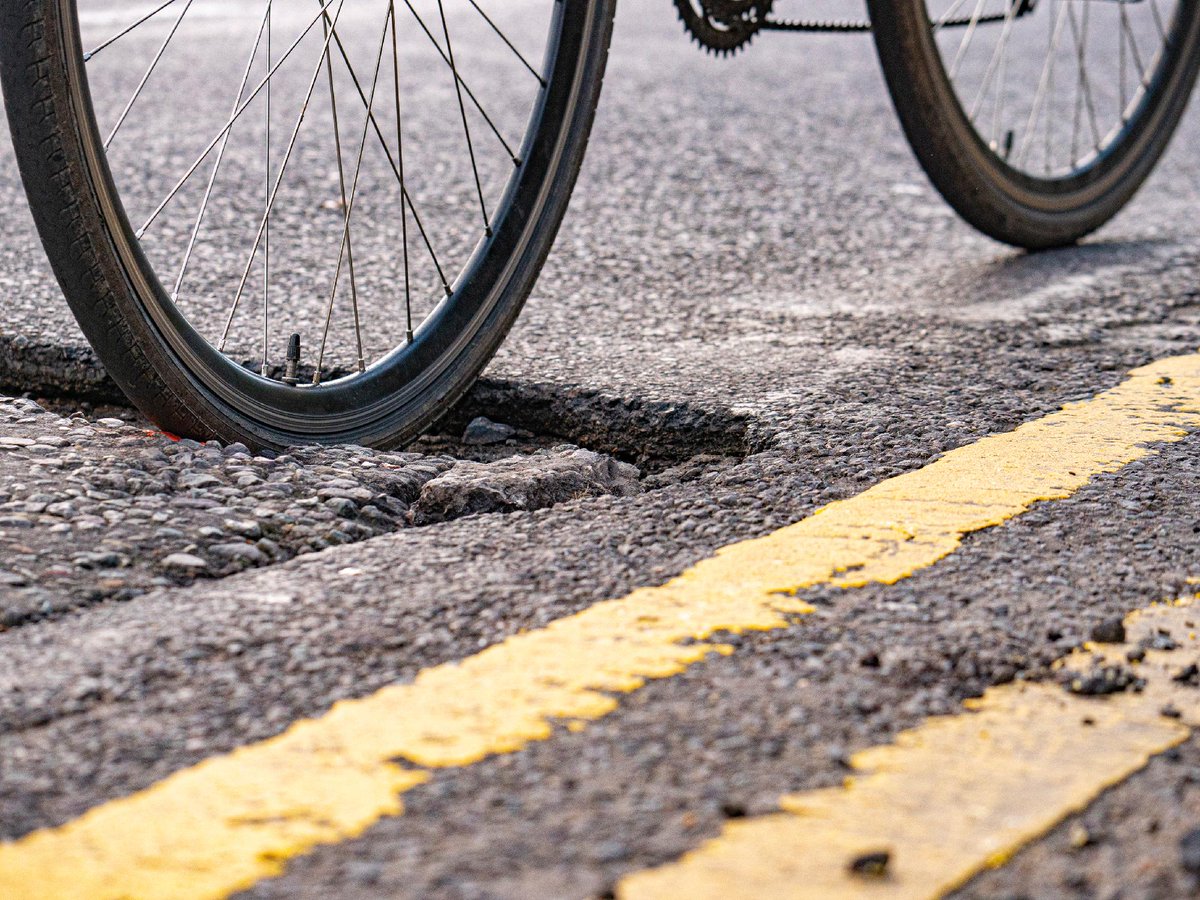 This #NationalPotholeDay, our Head of Campaigns highlights the serious safety risks posed by potholes to people who cycle.

“Fixing our nation’s potholes will save lives, but funding must address safety in both rural and urban areas.”

👉 Practical advice: cyclinguk.org/pothole-guide
