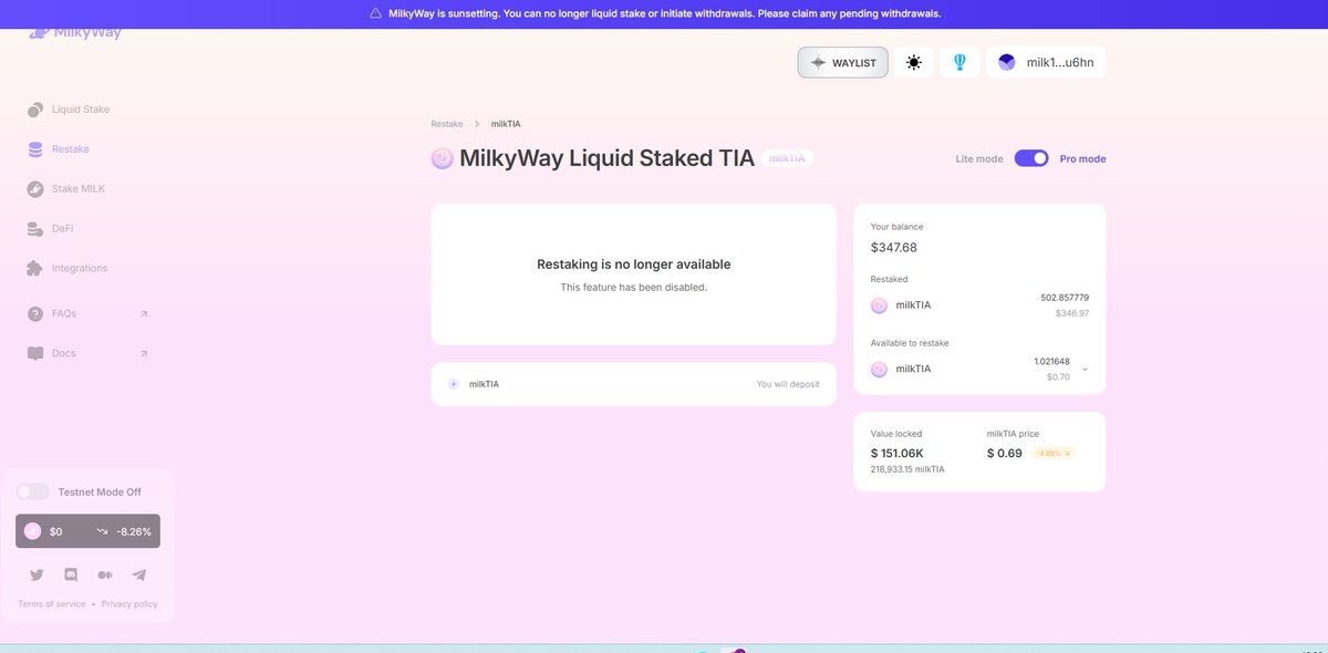 <a href="/Airdrops_one/">Grey Ledger</a> <a href="/milky_way_zone/">MilkyWay 🥛</a> brother there is no withdraw on restaking! What is going on <a href="/milky_way_zone/">MilkyWay 🥛</a> ?