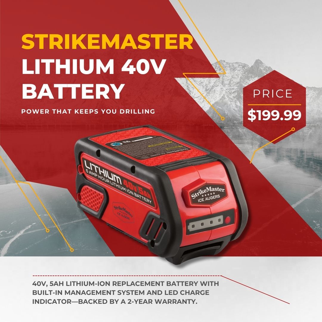 ProprideM's tweet image. 🔋 Reliable power when it matters.
The StrikeMaster Lithium 40V Battery delivers long-lasting performance with a 5Ah capacity, built-in battery management &amp;amp; LED charge indicator.
⚡ 2-year warranty
#ProPrideMarine #StrikeMaster #LithiumBattery #OutdoorGear #BoatLife #BatteryPower