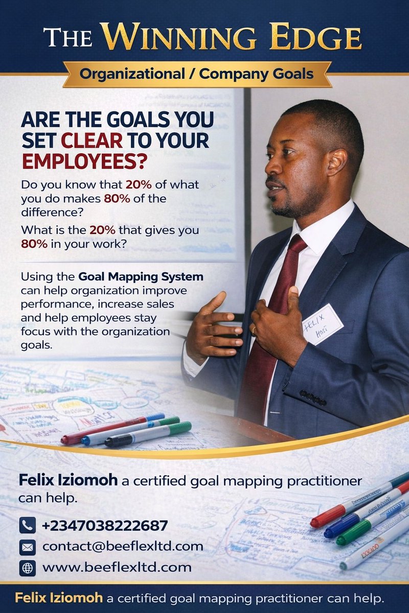 Icldng's tweet image. THE WINNING EDGE
Only 20% of activities drive 80% of results.
Are your employees focused on the right goals?
🎯 Goal Mapping for Organizations improves clarity, alignment &amp;amp; performance.
#GoalMapping #Leadership #OrganizationalSuccess
Book a session today
.online.goalmapping.com/coaches/felix-…