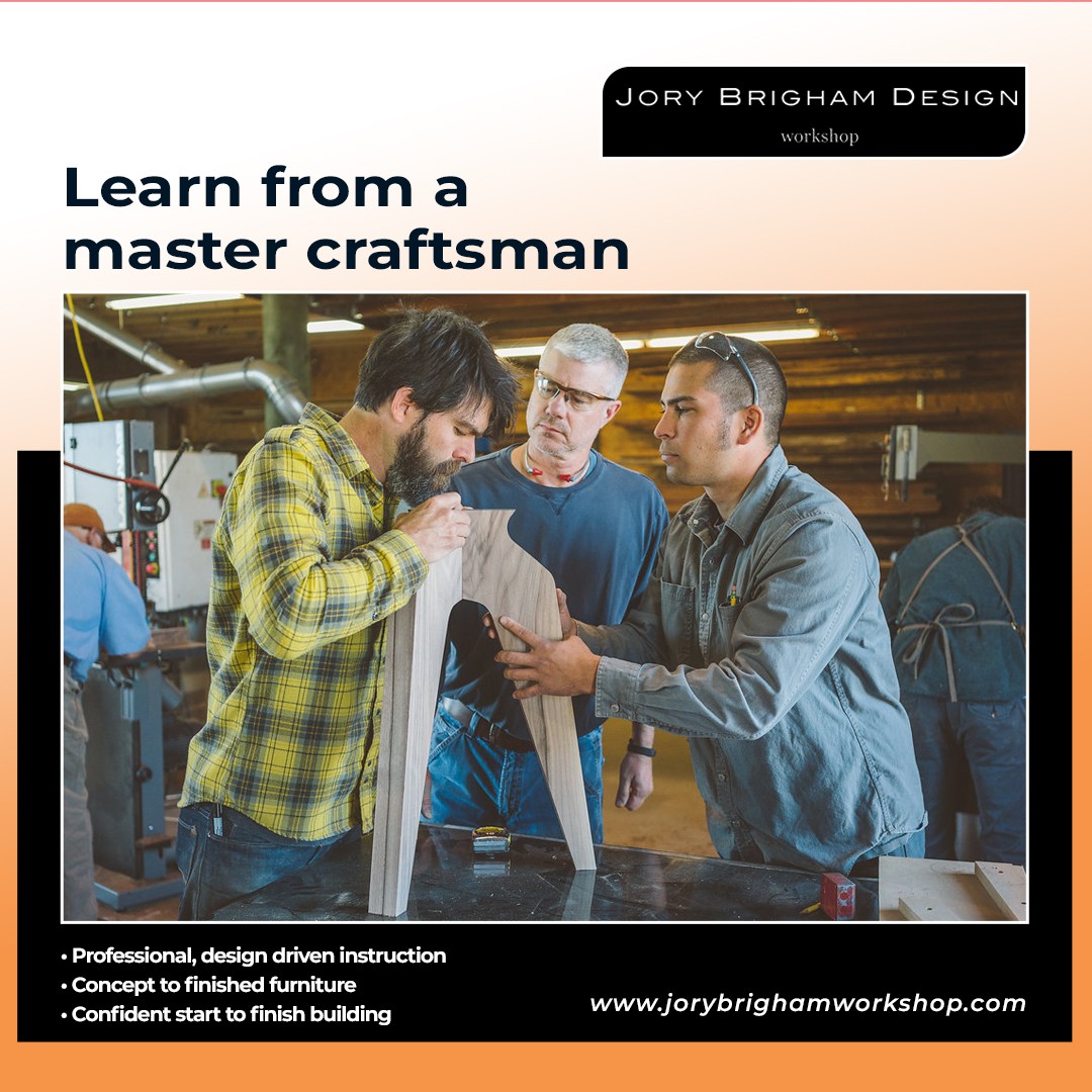 Learn woodworking in a professional studio built for serious makers. Jory Brigham workshops in California focus on craftsmanship, design, and hands on technique.

Explore workshops: bit.ly/4pNeEKJ 

#JoryBrigham #Woodworking #CaliforniaWorkshops #FineWoodworking