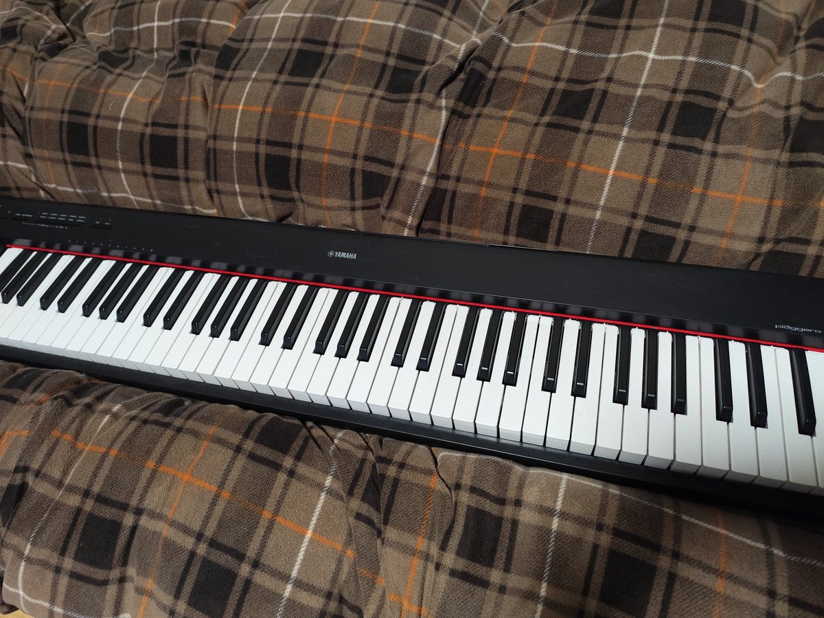 B_ball0810's tweet photo. YAMAHAのキーボード買ってくれる人いませんか〜
piaggero NP-32(75鍵)
・キーボード本体
・キーボード付属譜面台
・電源
・X型スタンド
・ペダル
で、2万くらいで考えてます

写真があまりにもオンザおふとんなのは見逃してほしい https://t.co/OR3Mnnquig