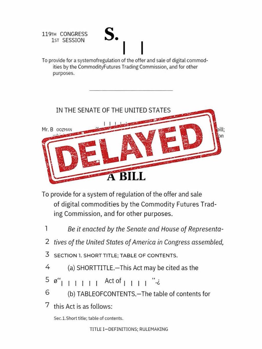 jassempy's tweet photo. Bitcoin does not require a Trump administration, or any administration.. to validate it, legalize it, or “unlock” its future.

The asset predates the politics.

Before Trump even takes office in 2025, Bitcoin has already:

• Achieved multiple market-cycle ATHs (2013, 2017, 2021 ~$69k)

• Operated continuously for 15+ years with zero protocol bailouts

• Become the most secure distributed settlement network on Earth

• Attracted institutional allocators, sovereign balance sheets, ETFs, and regulated custodians

• Proven price discovery without state backstopping or lender-of-last-resort privileges

Bitcoin scaled in spite of regulatory ambiguity, not because of regulatory blessing.

Now zoom out.

The so-called Crypto Market Structure Bill wasn’t delayed because lawmakers “don’t understand crypto.”

It was delayed because incumbent financial intermediaries do, and they don’t like the competition.

This bill is a textbook case of regulatory capture.

Even JPMorgan’s CFO stated the quiet part out loud:

If stablecoins are permitted to offer yield, traditional banks face deposit flight.

That single admission explains the policy posture.

Brian Armstrong’s position was correct:

A bad framework is worse than no framework.

Not because regulation is inherently hostile, but because this framework entrenches legacy finance.

What does the bill actually do?

1.Tokenized securities become non-viable
On-chain representations of equities would be functionally prohibited under US jurisdiction, kneecapping one of blockchain’s most capital-efficient use cases.

2.DeFi is reclassified as regulated financial intermediaries
Protocol developers and front ends inherit bank-like reporting obligations.
Transaction-level surveillance becomes mandatory.
Decentralization becomes a legal fiction.

3.Regulatory power consolidates
The SEC expands discretionary authority while the CFTC’s role is diluted, increasing enforcement risk, compliance uncertainty, and capital flight.

4.Stablecoin yield is restricted
Not for consumer protection, but to prevent competition with insured deposit products.
This is balance-sheet protection, not innovation policy.

Connect the dots:

• DeFi becomes permissioned
• Stablecoins lose monetary competitiveness
• Tokenization stalls
• Banks retain rent-seeking advantages

This is not crypto regulation.
This is financial system preservation.

Bitcoin doesn’t care.

It operates outside regulatory arbitrage, outside issuer risk, outside counterparty dependence.
No CEO.
No foundation.
No policy lobby required.

Bitcoin cleared ATHs before Trump.
It will clear them after Trump.
It will still be here when today’s regulators rotate out.

Politics is cyclical.
Bitcoin is structural.

Tick tock.