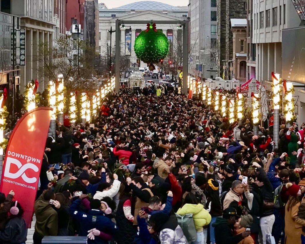 Washington, D.C. broke the Guinness World Record for the most couples kissing under mistletoe. 

Most Republicans prefer to kiss under a missile toe.