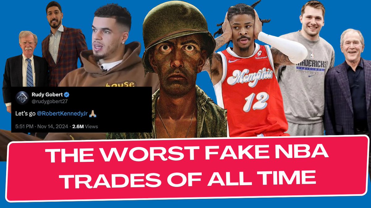TrillBroDude's tweet image. 🚨 A YKB Classic Returns just a few weeks before the NBA trade deadline 

🪖 Trade Machine War Crimes Volume 6
🫡 The Tribunal: @will_nba_hater + @hmfaigen + @NBABabySecret 
🐷 Fake trades via instagram, the YKB discord &amp;amp; straight for our mind palaces 

Tap in below ⤵️
