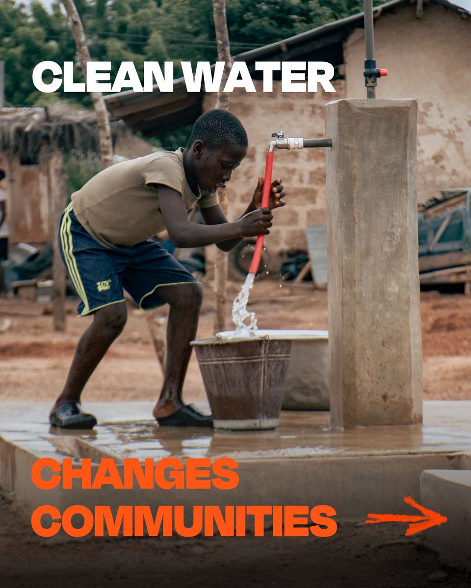 WorldVision's tweet image. Hope and opportunity are flowing.
Residents in Kwahu Afram Plains now have access to safe, reliable water thanks to four new mechanised systems. This life-changing initiative is improving healthcare, boosting school attendance, and empowering women to grow their businesses. 🚰