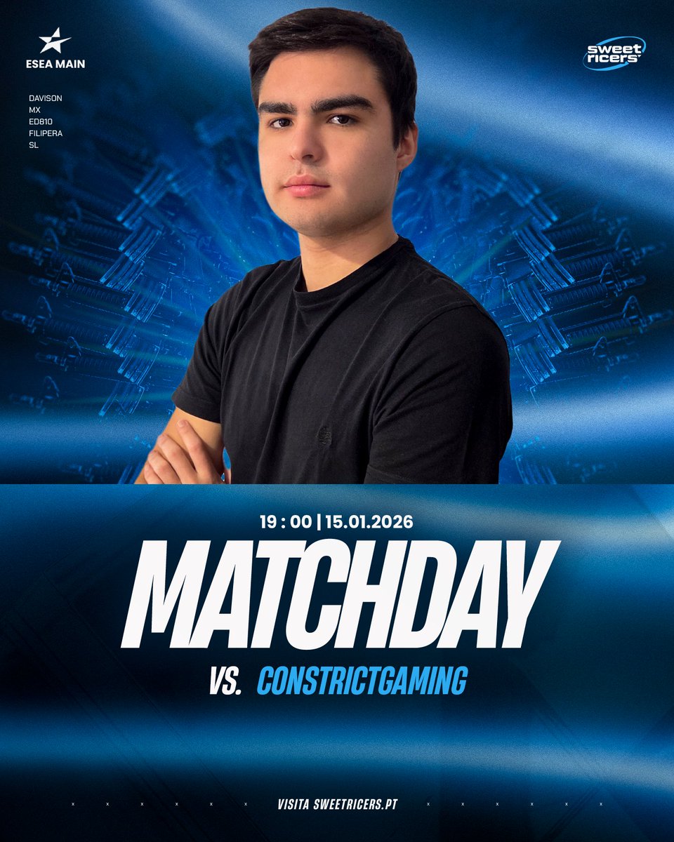 Menu de hoje: Arroz Basmati. 🍚

Grão longo, fino e pronto para dominar o servidor.

🕖19H00
 🆚Constrict Gaming
 📺 TBA