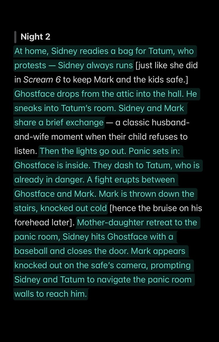 Archive9746's tweet image. #Scream7 leaked plot 

Isabel May (Tatum)
McKenna Grace (Hannah)
Anna Camp (Jessica)
Kraig Dane (Karl)
Joel McHale (Mark)
Ethan Embry (Marco)
Sam Rechner (Ben)
Asa Germann (Lucas)
Celeste O’Connor (Chloe)
Mark Consuelos (Robbie)