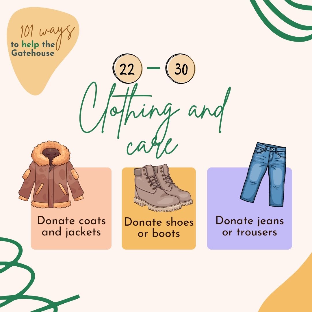 GatehouseOxford's tweet image. #22–30 of 101 Ways to Help The Gatehouse 🧡Small things. Big dignity boosts.

Because feeling clean, warm, and cared for isn’t a luxury — it’s a human need. 

#101Ways #smallactions #realimpact