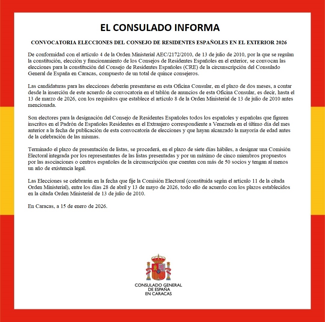 Consulado General de España en Caracas tweet media