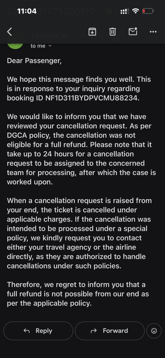 Er_Bakhtani's tweet photo. @makemytrip @makemytripcare @amazonIN @AmazonHelp please share me exact reference of the DGCA policy. Clause number / section number or whichever is best. https://t.co/FwKcFU2fuP