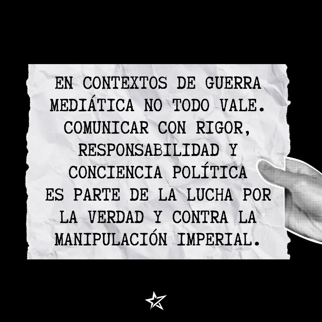 JuventudRe2024's tweet photo. Los relatos no son inocentes: legitiman intervenciones, construyen enemigos y silencian las voces de los pueblos en resistencia.

Frente a la avanzada imperialista, la comunicación popular es una herramienta de lucha, de organización y de soberanía.

#ComunicaciónPopular https://t.co/yXgU4YARnt