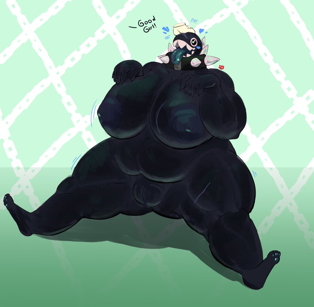 I am very vulnerable to big chomp propaganda actually-
couldnt resist drawing <a href="/nottheCoatl034/">ltaoc NSFW🔞</a>'s Gigi ,,,