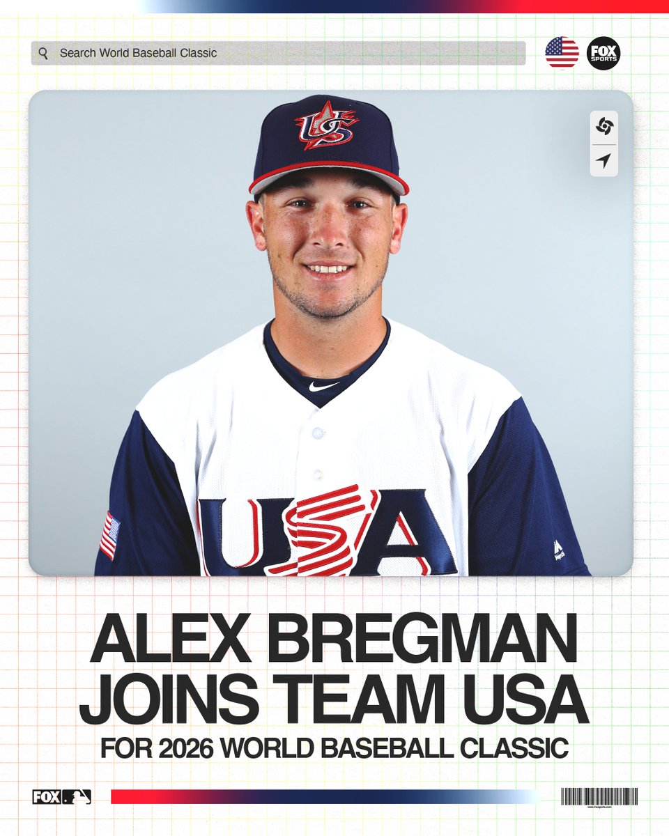 Alex Bregman is officially part of Team USA for the 2026 World