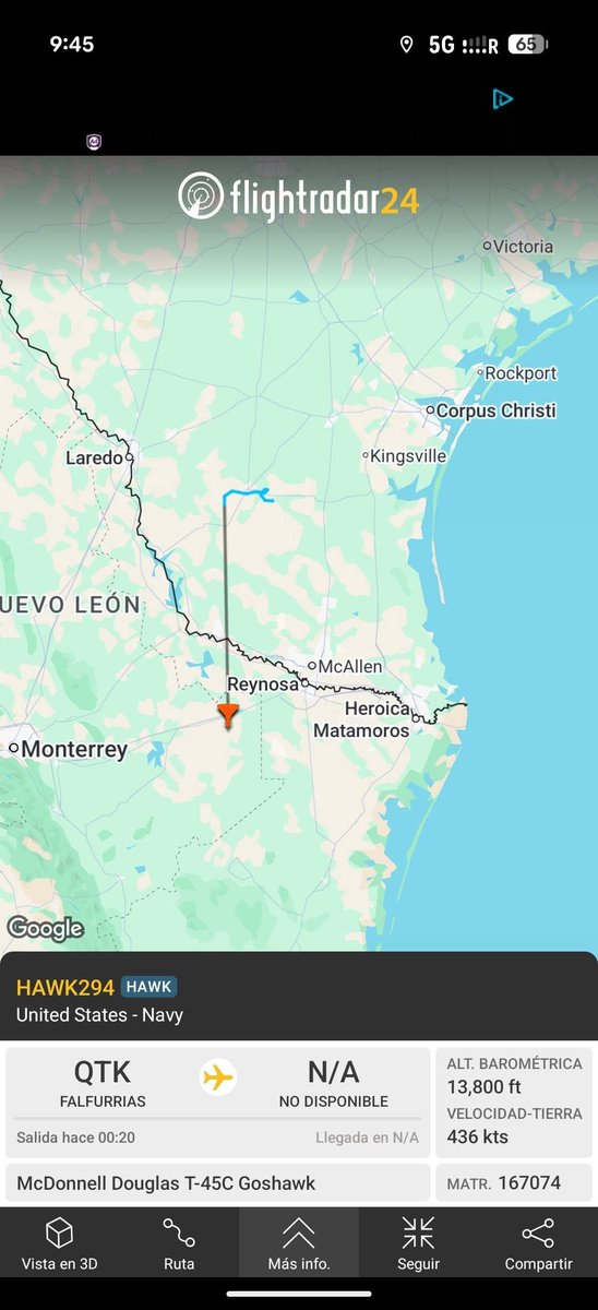 🛫 Un seguimiento puntual a la plataforma de vuelos Flightradar24 arroja que prácticamente todos los días hay incursiones de aeronaves de EEUU a México, destrozando el discurso de "soberanía" de Palacio Nacional. EEUU ya está aquí.