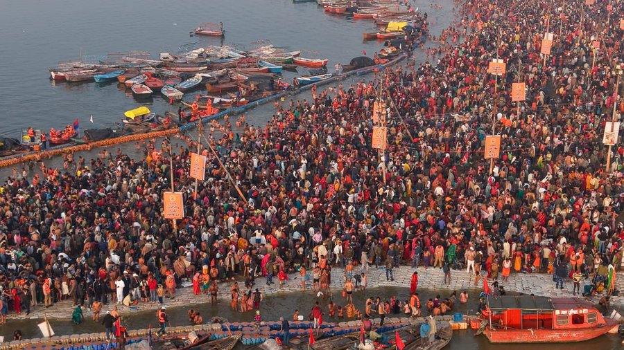 iAtulKrishan1's tweet image. More than 10 million people took the holy dip at Sangam in Prayagraj on the occasion of Makar Sankranti today.

#MakarSankranti