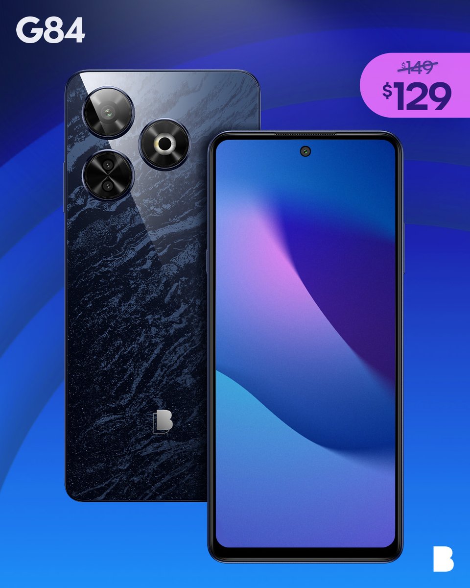 BLU_Products's tweet photo. Big screen energy. โก 6.8โ FHD+ display, triple 50MP camera, and a 5000mAh battery that wonโt quit, the G84 is just $129 on @Amazon
BUY HERE ๐ https://t.co/vMNuQuxSjG
#MakeBoldMoves #AllDayPower #SmartBuy #AmazonFinds https://t.co/GBJZuk2jI2