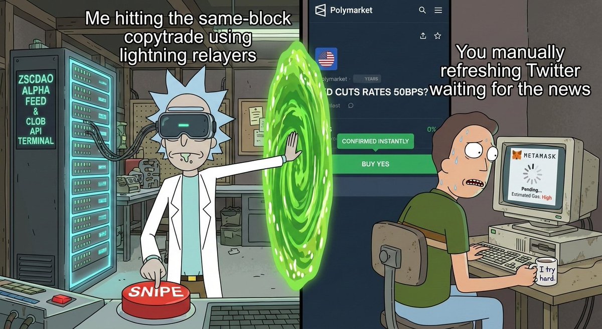 🧪 The "Don't Be a Jerry" Guide to Polymarket Sniping 🧪

Rick: LISTEN TO ME, MORTY! burp Stop refreshing the page like a total Jerry! You think you can beat the latency with your fleshy little fingers? You’re gonna get rekt! 

We’re done manual trading. We’re using Lightning