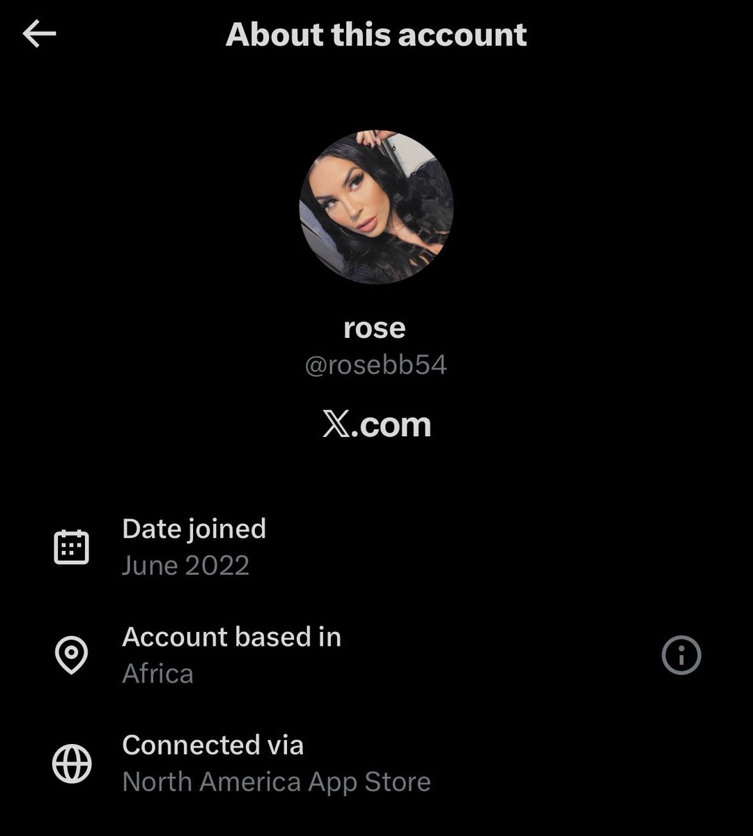 semidegen's tweet image. Welcome to my new follower from Africa, Rose. 

Bio: God bless USA 🇺🇸🦅 single mom. 

Why am I even paying for this app.