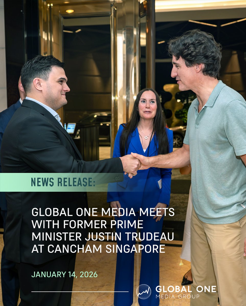 globalone_media's tweet photo. 📢 NEWS RELEASE: Global One Media sponsored a CanCham Singapore meet-and-greet with former PM @JustinTrudeau, supporting Canadian companies’ international visibility across Asia. 🇨🇦🌏

Full story: https://t.co/KU4oioyvs7

#globalonemedia #justintrudeau #CanChamSingapore https://t.co/vEwfbMt6Kd
