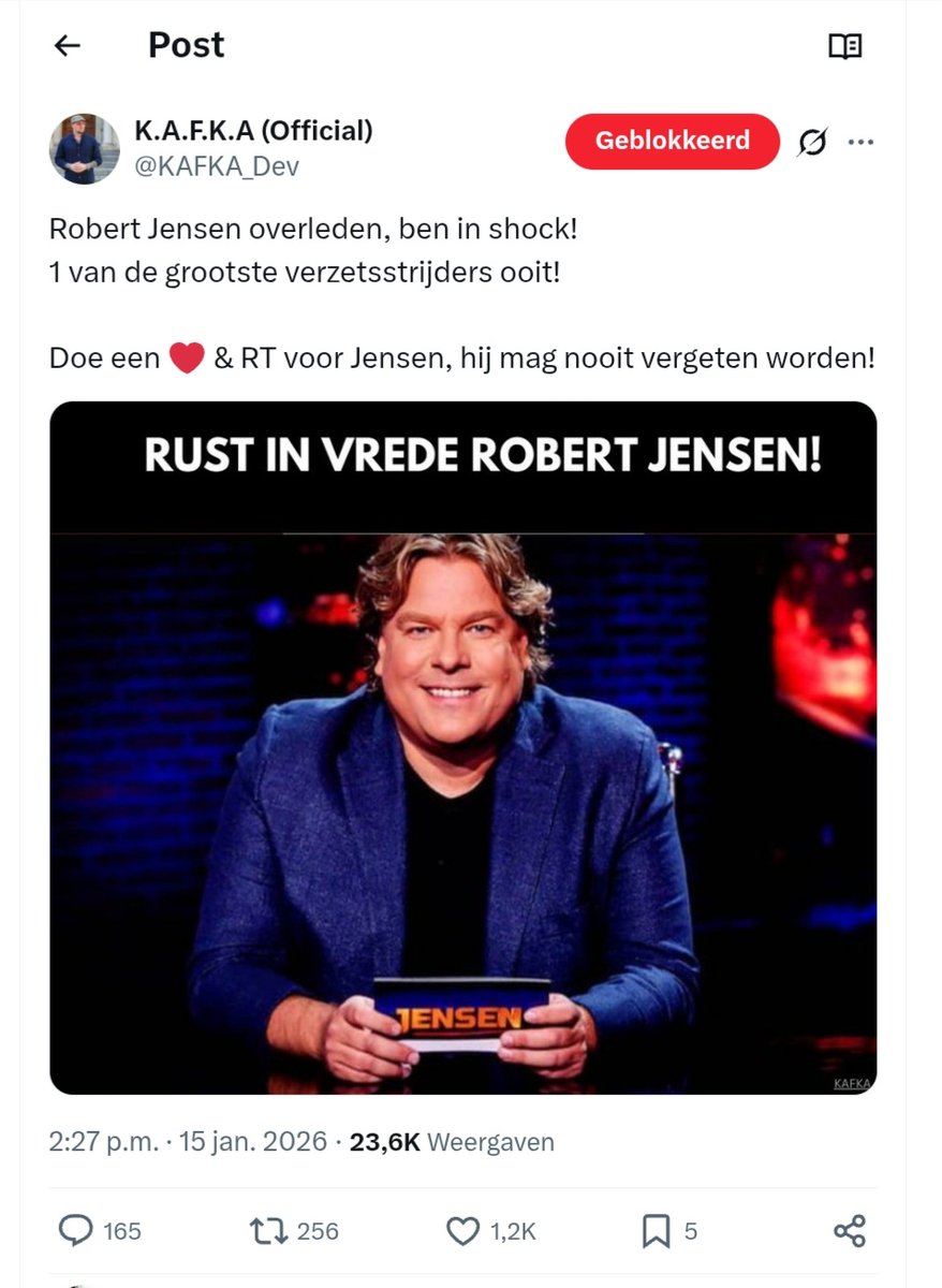 lewinskylou2's tweet image. Ojee! Kafka @KAFKA_Dev vergeet bij de dood van Jensen CORONAVACCIN te roepen! Doet hij anders altijd wel! Gemiste kans, Kafka!

#plotseling #plots #prik #cojona