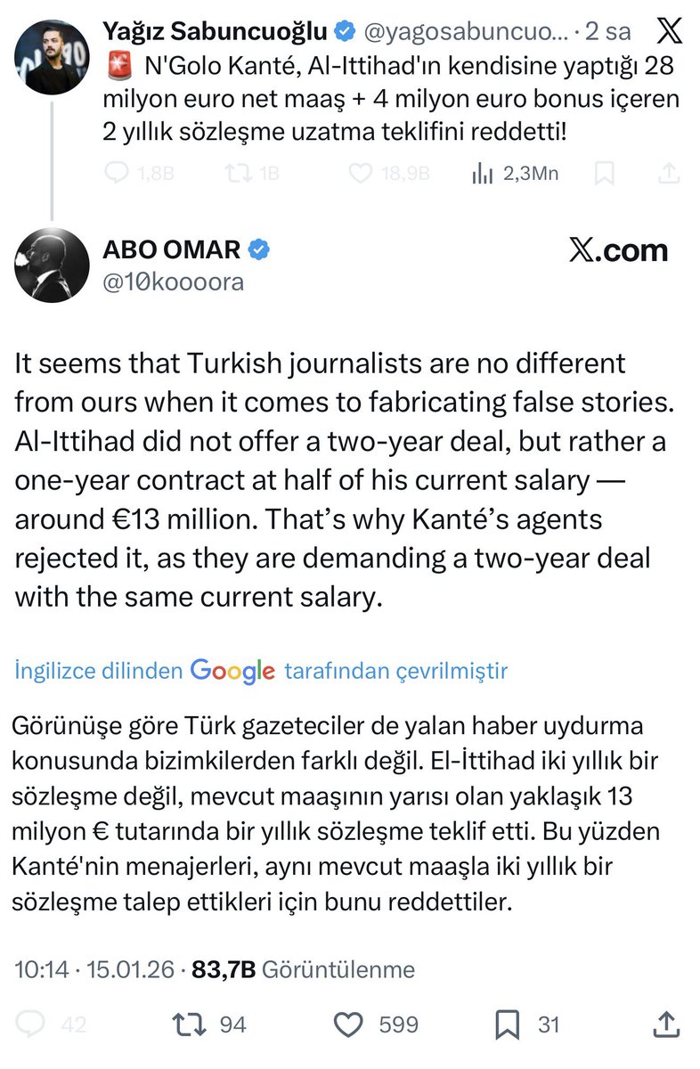 Firestartero's tweet image. Şuradan haric birde 1.5 sezonluguna 21,5 m verdikleri Talisca var !!! 

Ederson , Talisca , Duran , Kante ( olursa ) , Skriniar ,En Nesiry gibi futbolculara toplamda 70- 80 m Euro maaş ödemesi yapılıyor !!! 

Alırken maaşları yarıdan az gosterip , gönderirken maaşın tamamı kadar…