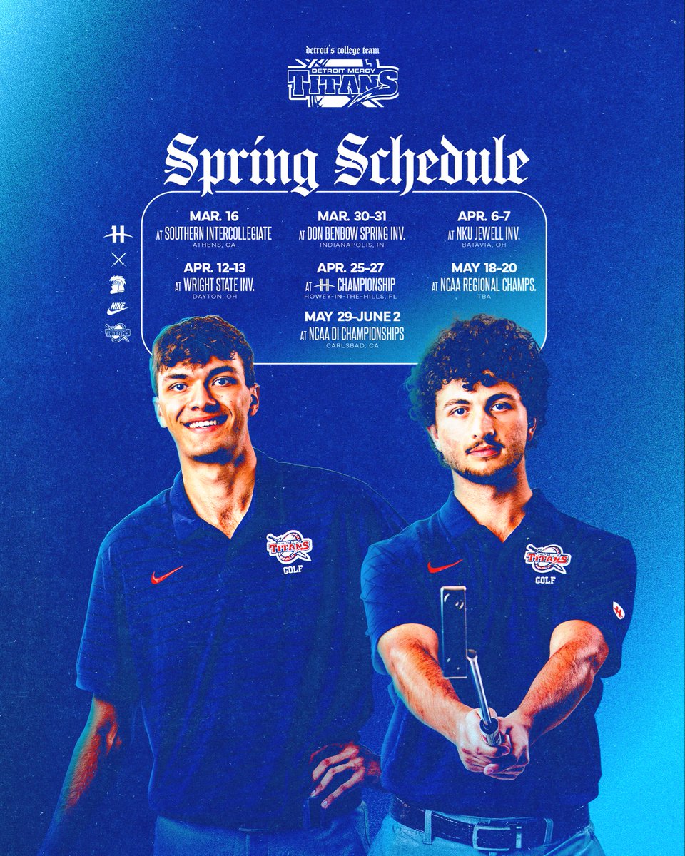 DetroitMGolf's tweet image. Let’s think about the spring! #DetroitsCollegeTeam ⚔️🏌️‍♂️