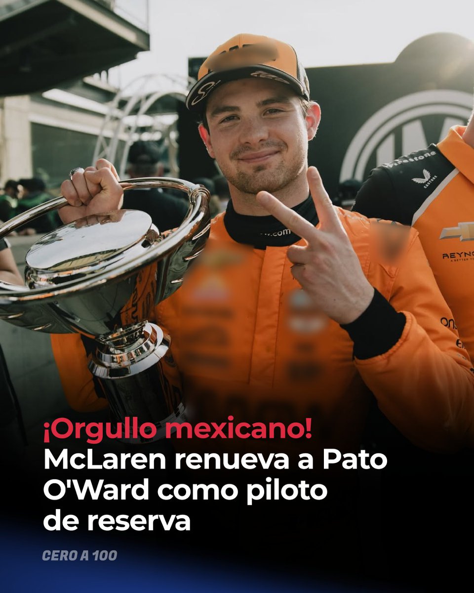 ¡Talento nacional! 🏁🇲🇽 McLaren confirmó que Pato O'Ward seguirá como piloto de reserva para la próxima temporada de la F1. 

ℹ️ Al piloto mexicano se sumará Leonardo Fornaroli, que viene de destacar en la F2.