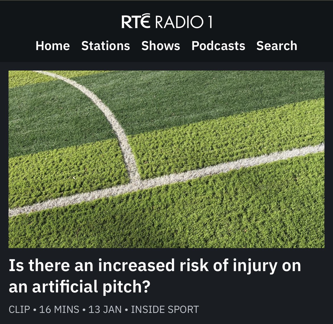 DeasunO's tweet image. Here is a link to the discussion I had with @mariecrowe @RTERadio1 on artificial pitches and football academies. - rte.ie/radio/radio1/c…