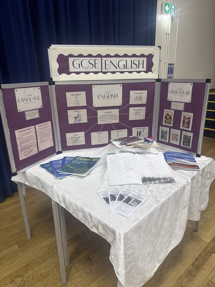 Come and visit Miss White and Miss Foskett on the English stand at Year 9 Options Evening 📚 <a href="/ChelmerValleyHS/">Chelmer Valley High School</a>