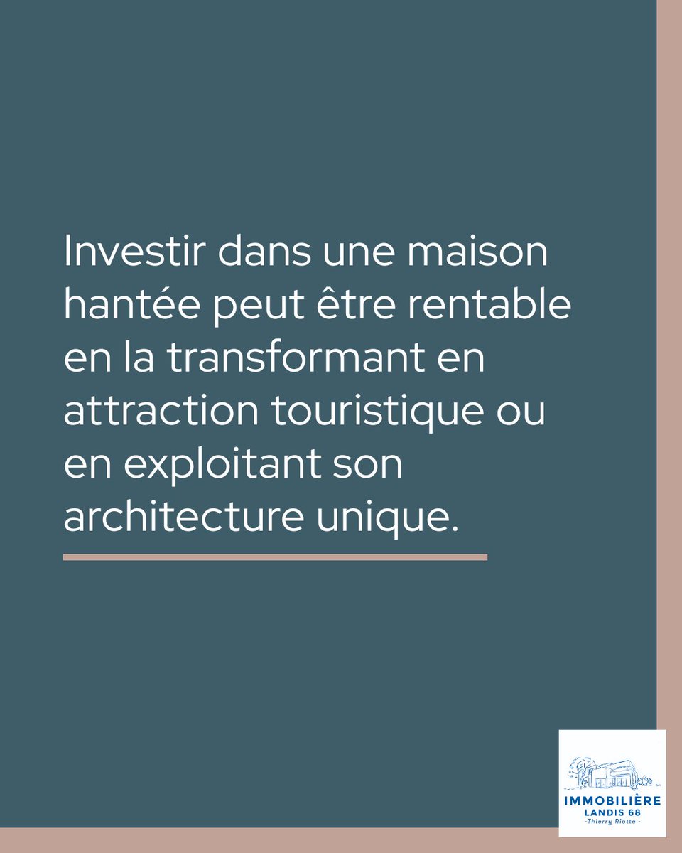 68Landis's tweet photo. Le marché des maisons hantées représente une niche fascinante pour les investisseurs audacieux. Ces propriétés, souvent dévaluées en raison de leur réputation, peuvent être transformées en véritables atouts. 🎃 Les enjeux sont nombreux : comment surmonter la décote (1/4) https://t.co/ppzYya5yYi