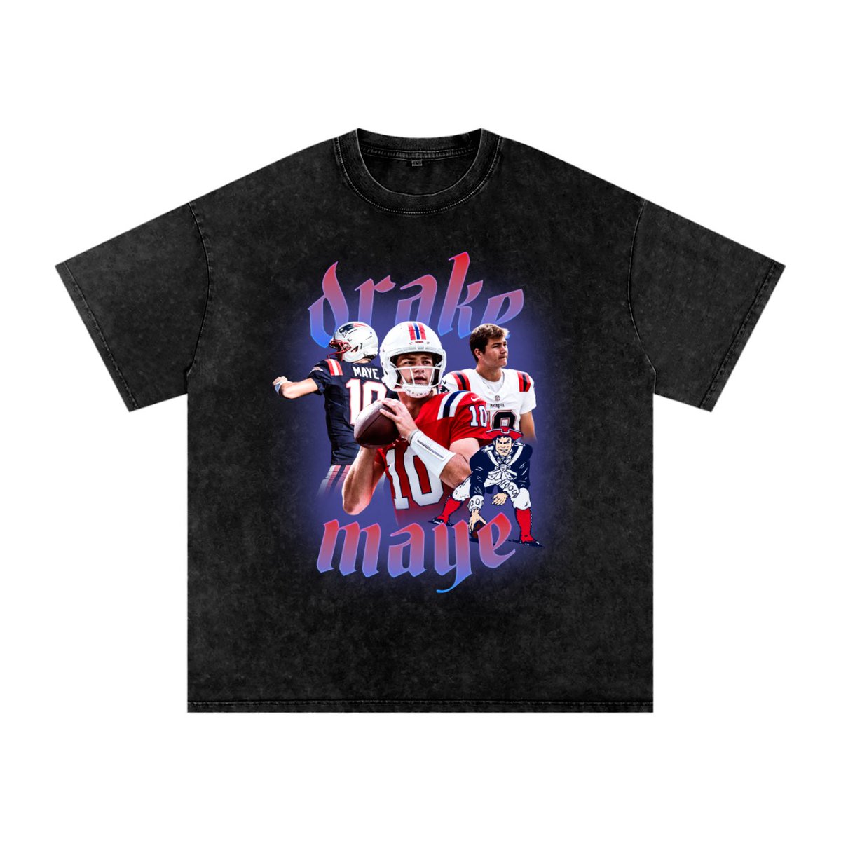 ESDesigns99's tweet photo. I have recently been specialising in retro-style custom T-shirts. 👕🖌️

£25 per shirt 💰

Designs can feature any team, athlete, TV show, or concept of your choice.

Please message me directly for enquiries or orders. Thank you.

#smsports #nflcustom #patriots #drakemaye https://t.co/gxlsOWoRcZ