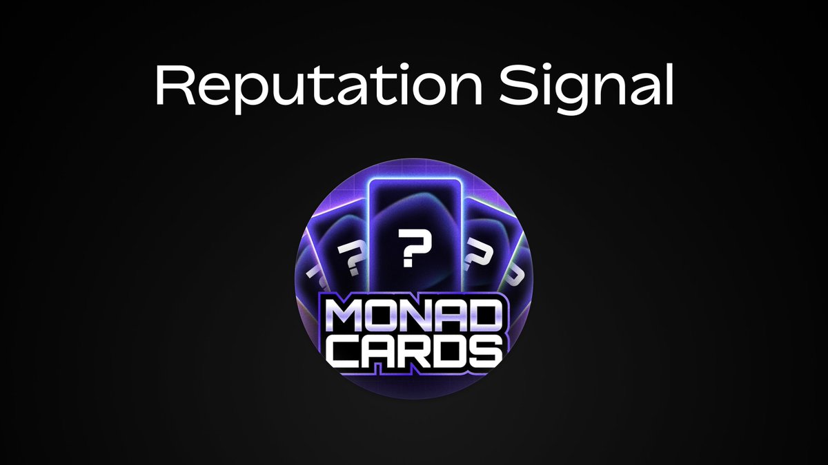 Reputation Signal: Monad Cards (Wave 1) More than just a meme, @monad Cards  did a great job surfacing the core Crypto Twitter community. Holding a Wave  1 Card is factored into how