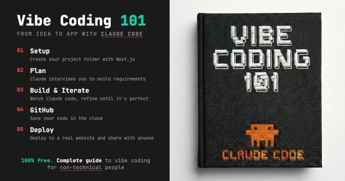 carlvellotti's tweet image. Vibe code with Claude Code... IN Claude Code!

My most requested lesson ever:

[⚠️ comment "vibe" and I'll DM you the link]

Most vibe coding guides stink.

They tell you HOW to do it.

They might even SHOW you.

But they never have YOU do it.

Doing it is the messy part: The…