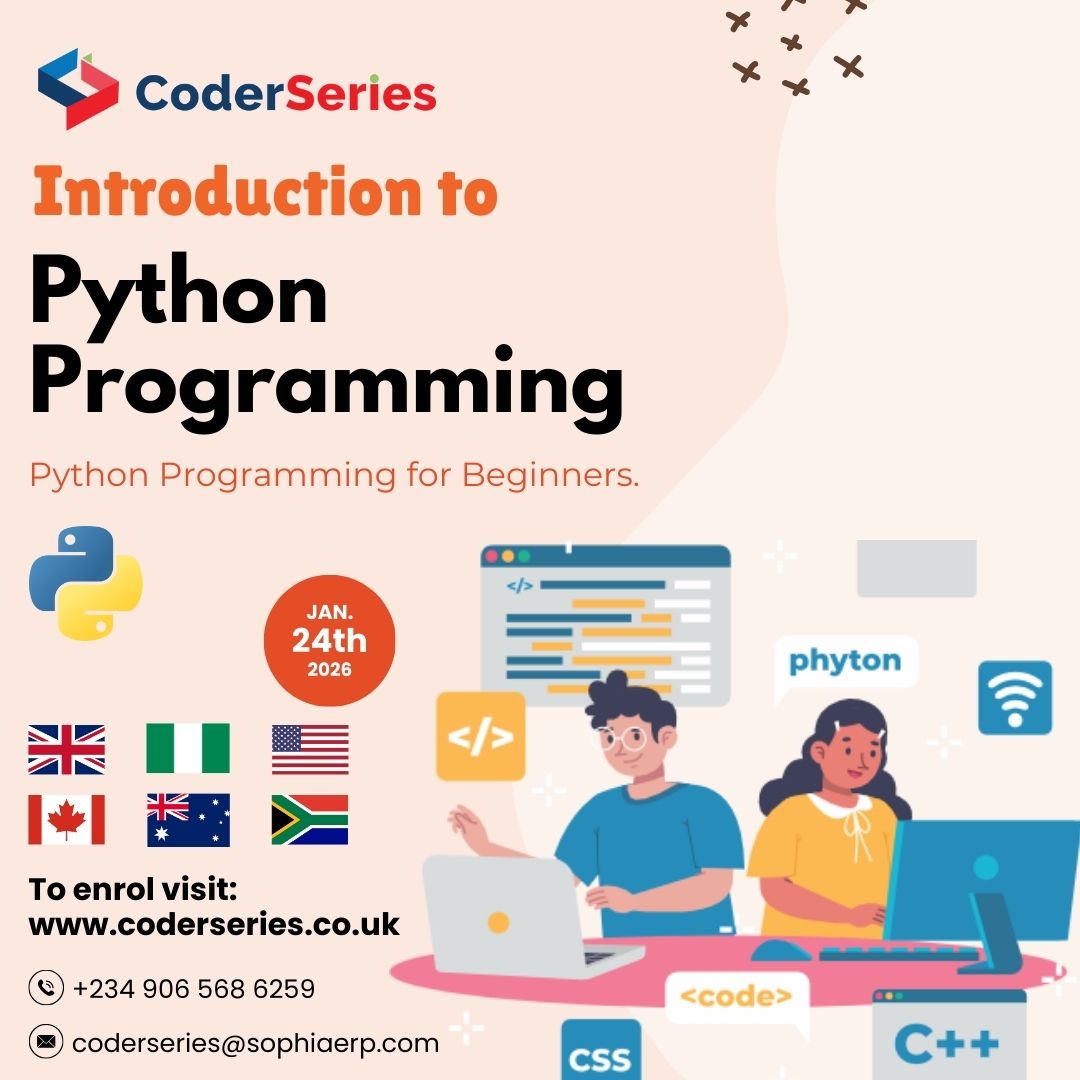 🐍 Python Programming | Coder Series

Starts Jan 24, 2026

Beginner-friendly coding with real projects. Build skills for AI, data &amp; software. 🚀

#CoderSeries #PythonProgramming #LearnToCode #STEM #TechEducation