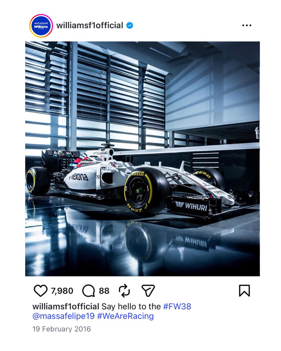 SpeedSectorF1's tweet image. 👀 ¿Está Williams dándonos pistas para su livery este 2026? 

⬇️ 2026 es el nuevo 2016… ¿Volveremos al Williams blanco? 

#F1
