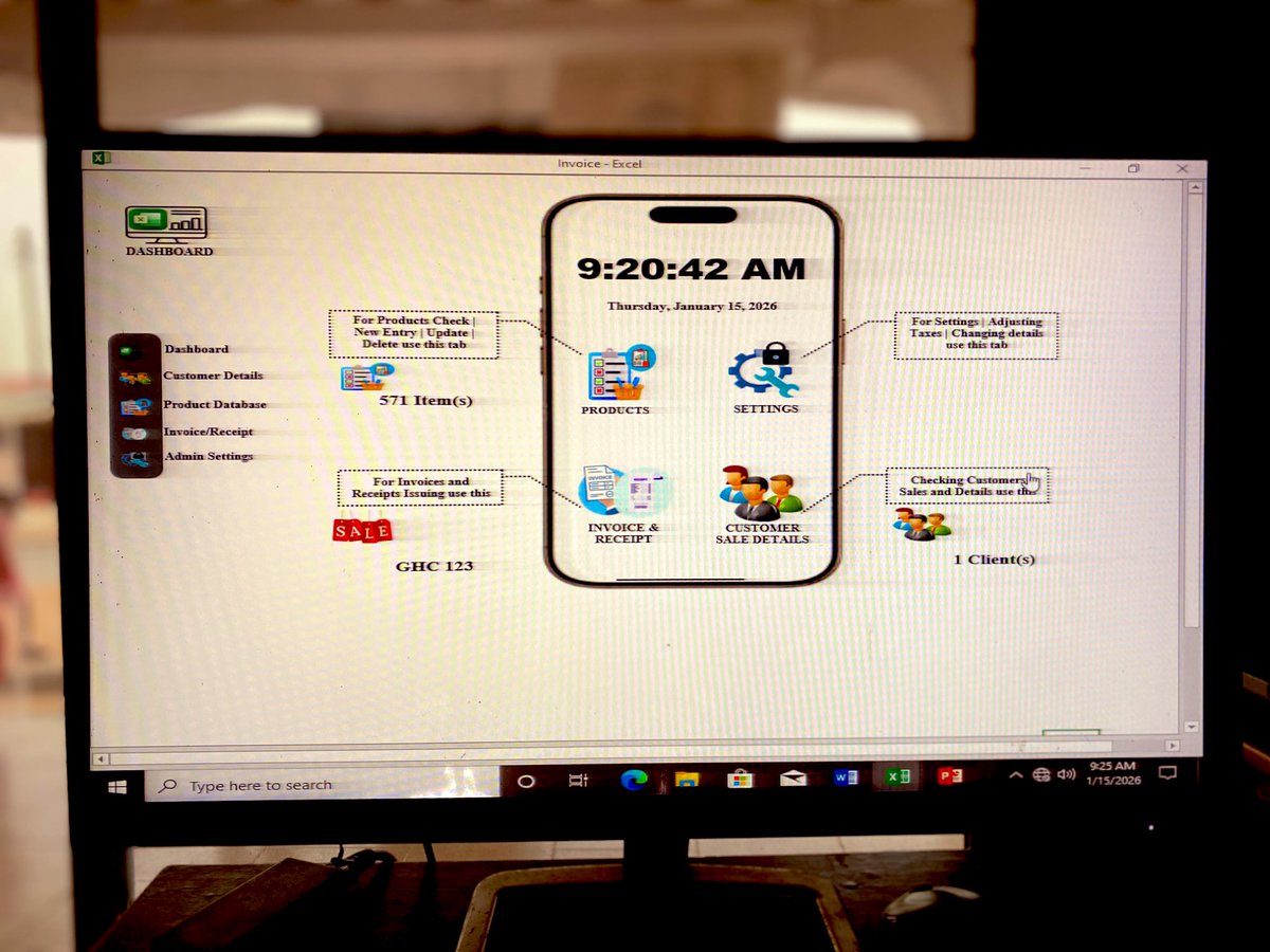 SamuelExcelPro's tweet image. 📊👀 Download a Free Basic @Microsoft @msexcel Excel VBA system for your shop. Automatically generate invoices and receipts, calculate totals, and keep organized customer records all in one simple Excel solution. DM for tutorial on its usage. 

drive.google.com/file/d/1sgybKx…

Dashboard