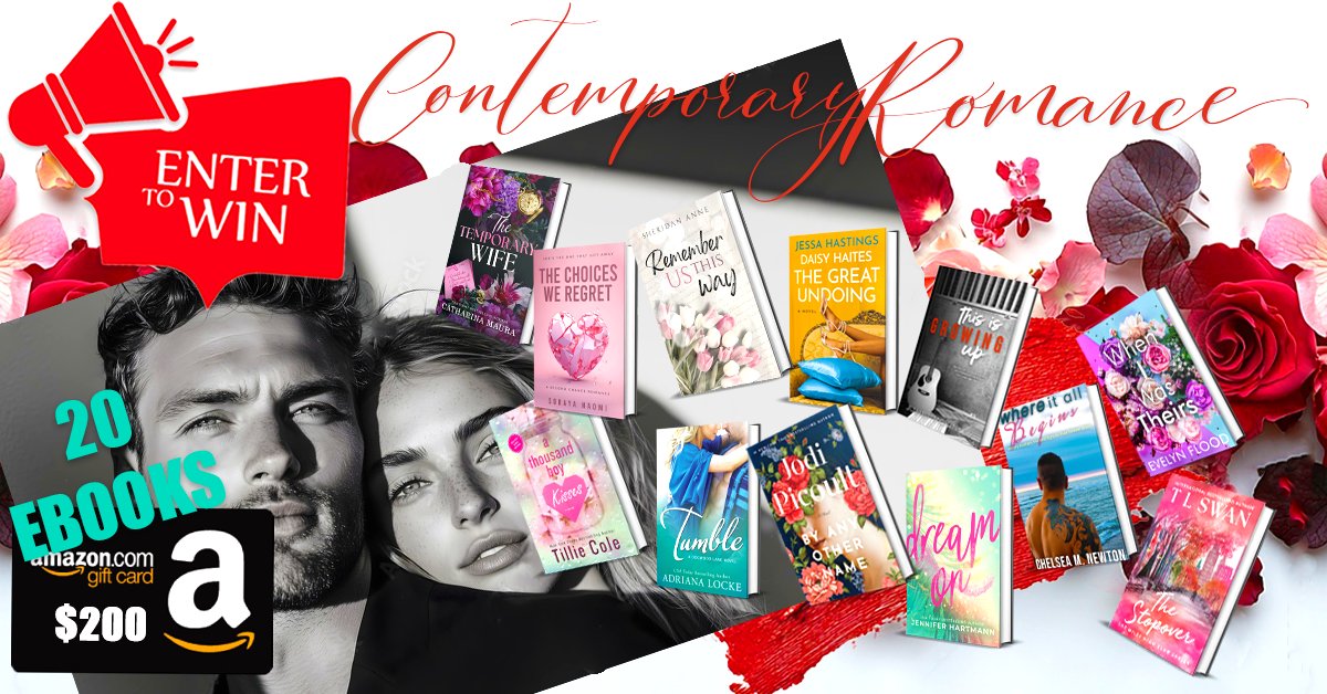 💘 Love contemporary romance with real emotions and real chemistry?
👉 Enter now &amp; fall in love.
🎁 $200 Amazon Gift Card
📚 20 Romance eBooks
bookthrone.com/contemporary-r…
#ContemporaryRomance #BookGiveaway #RomanceReads