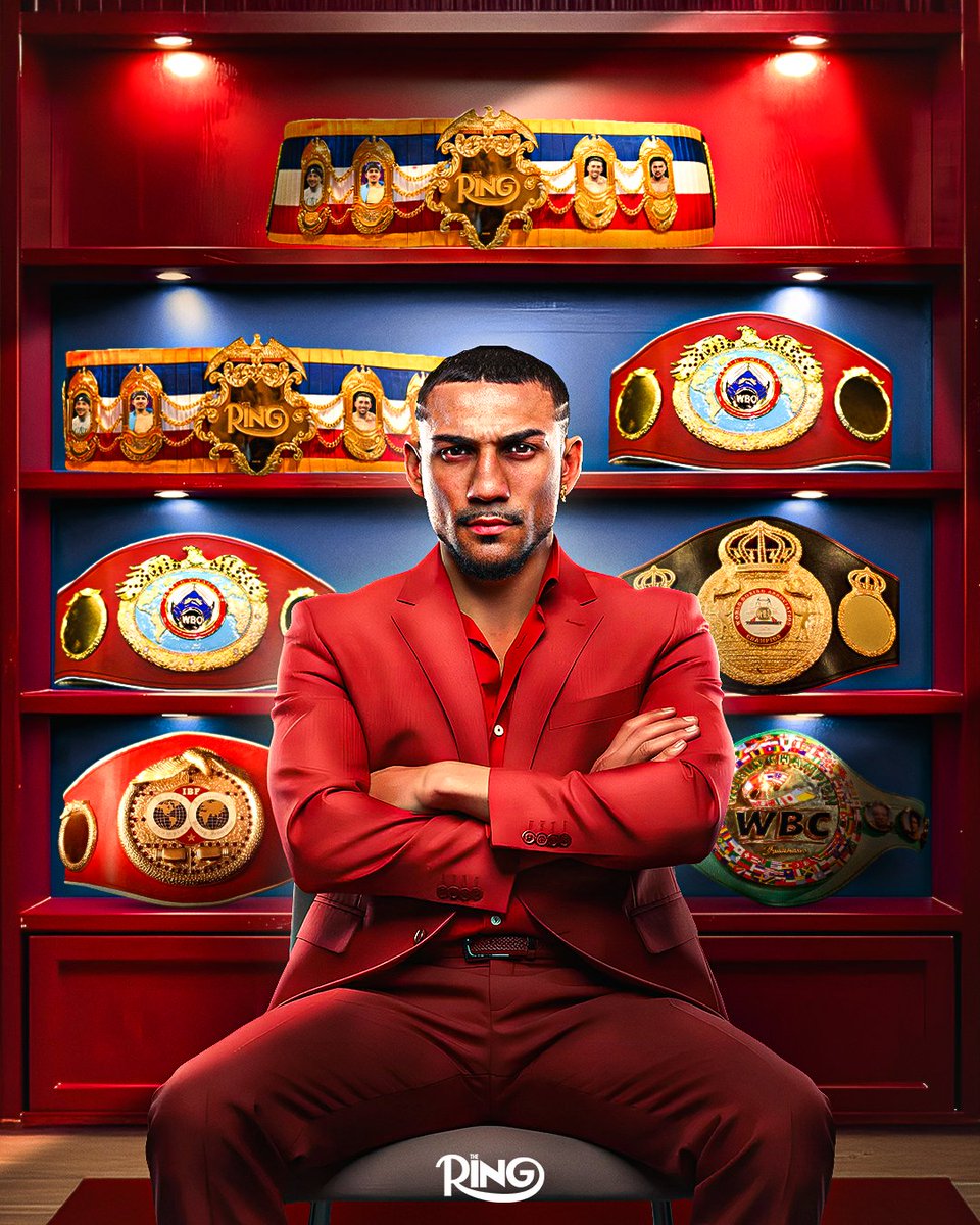 ringmagazine's tweet image. 📋 Teofimo Lopez's impressive belt collection at 28 years old:

👑 Ring Lightweight
👑 WBA Lightweight
👑 WBC 'Franchise' Lightweight
👑 IBF Lightweight
👑 WBO Lightweight
👑 Ring Junior Welterweight
👑 WBO Junior Welterweight

🎟️ Get your Teofimo vs Shakur tickets now:…