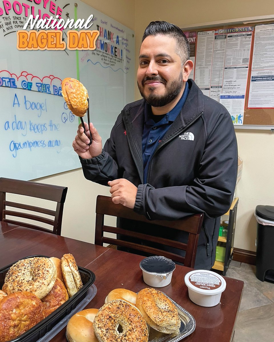 bestpack's tweet photo. 🥯 Happy National Bagel Day! 🥯 We’re starting the morning off right at the BestPack office with fresh bagels and good vibes. Fueled up, on a roll, and ready to help keep your operations moving.
#bestpack #bpxsolutions #bagels #nationalbagelday  #FoodManufacturing https://t.co/zaeXeCToRo
