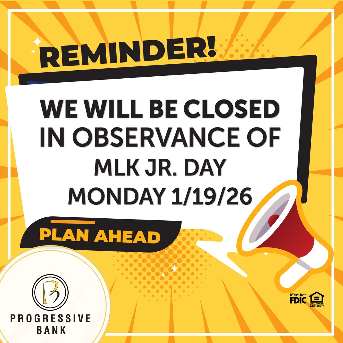 PROGRESSIVE BANK tweet media